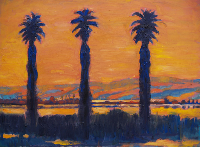 Three Palms, Sunset