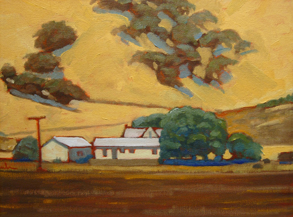 Yellow Hills and Farm