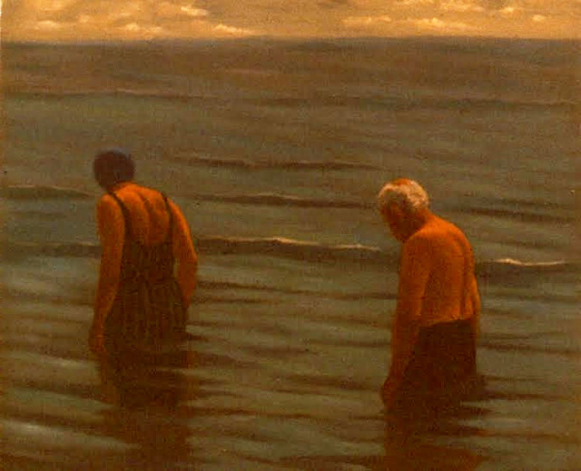 Couple Entering the Water